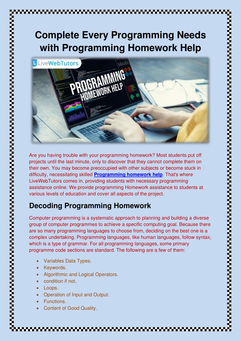 basic programming homework