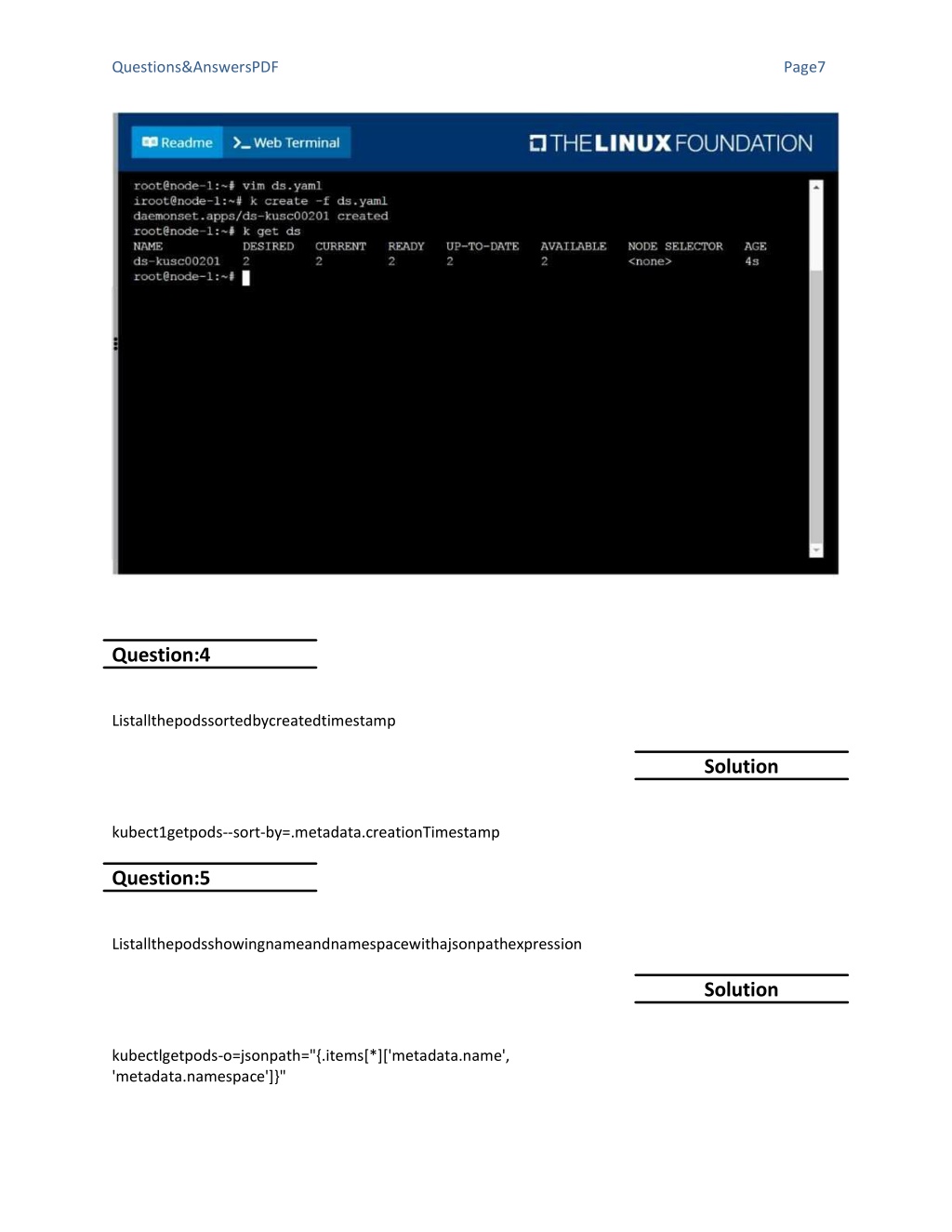 Exam CKA Pattern