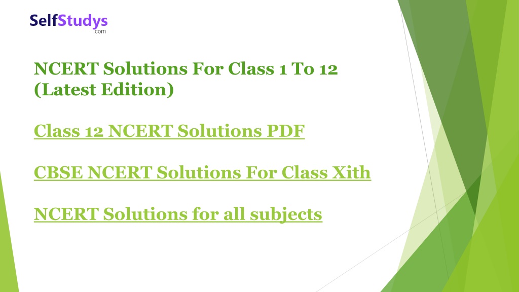 PPT - NCERT Solutions PowerPoint Presentation, Free Download - ID:11049260