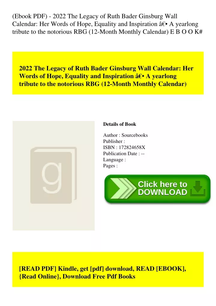 ppt-ebook-pdf-2022-the-legacy-of-ruth-bader-ginsburg-wall-calendar-her-words-of-hope