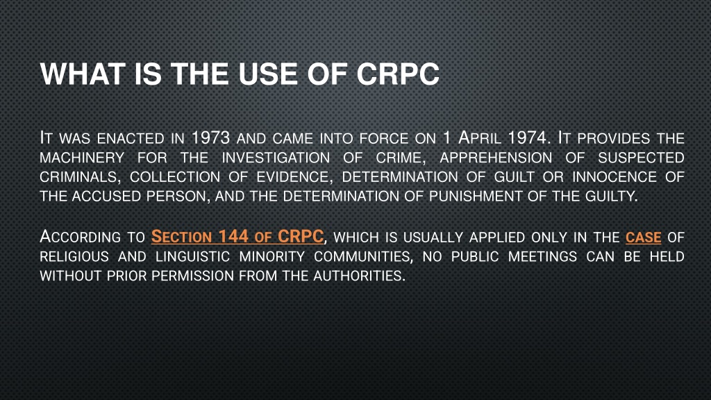 PPT What Is Section 144 Of CRPC PowerPoint Presentation Free 