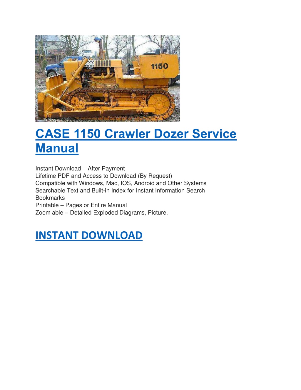 PPT - CASE 1150 Crawler Dozer Service Manual PowerPoint Presentation ...