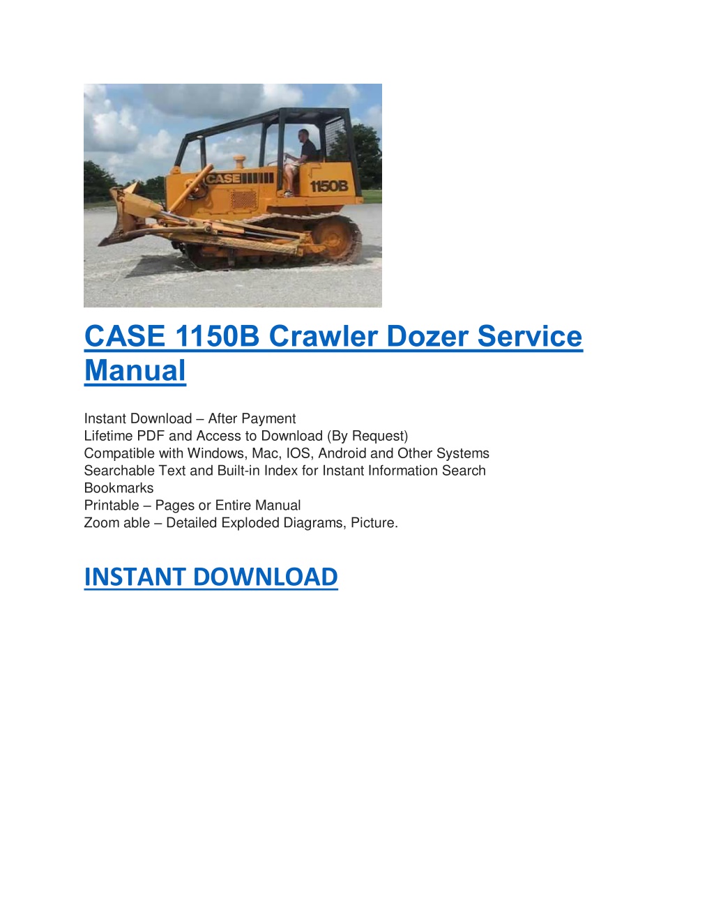 PPT - CASE 1150B Crawler Dozer Service Manual PowerPoint Presentation ...