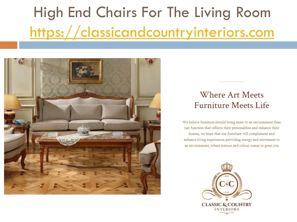 PPT High End Chairs For The Living Room PowerPoint Presentation, free download ID11051169