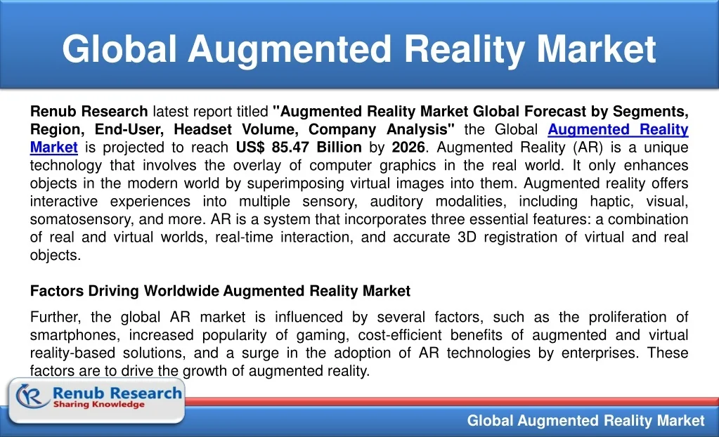 PPT - Global Augmented Reality Market to Grow at 37.6% CAGR during 2021 ...