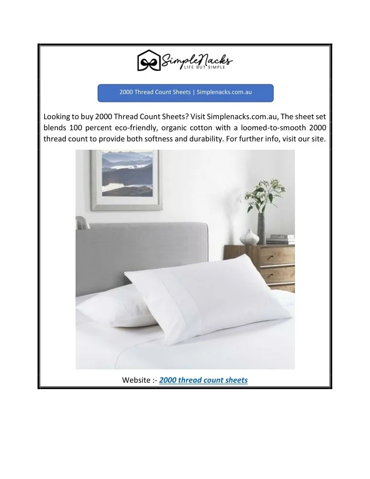 PPT 2000 Thread Count Sheets PowerPoint