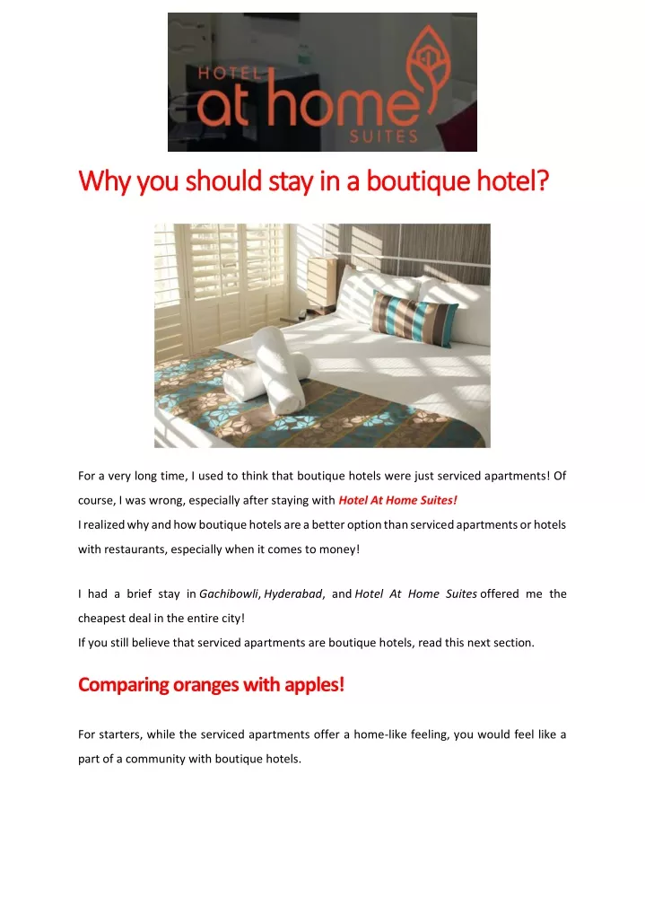 PPT - Why You Should Stay In A Boutique Hotel PowerPoint Presentation ...