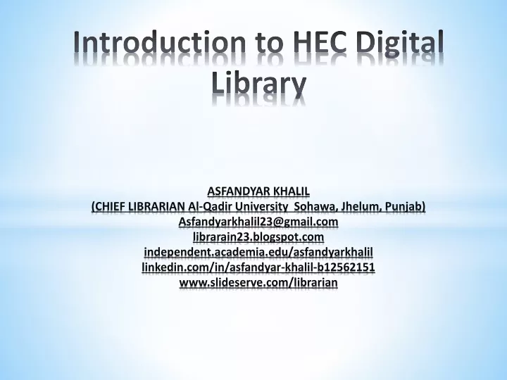 hec digital library research papers