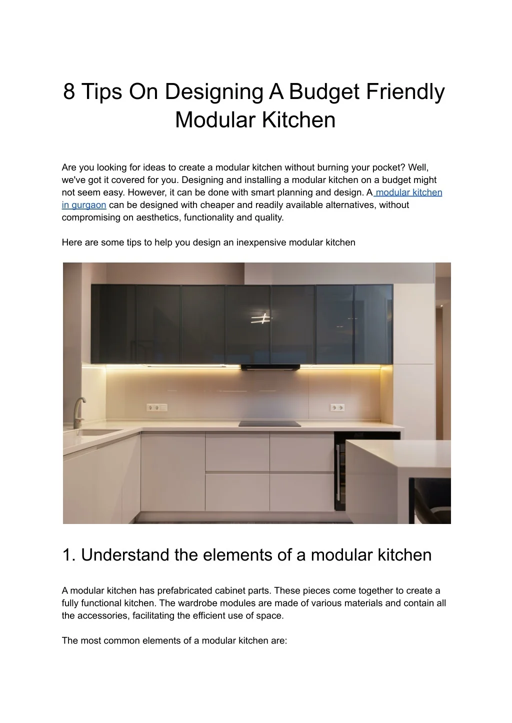 PPT - 8 Tips On Designing A Budget Friendly Modular Kitchen PowerPoint ...