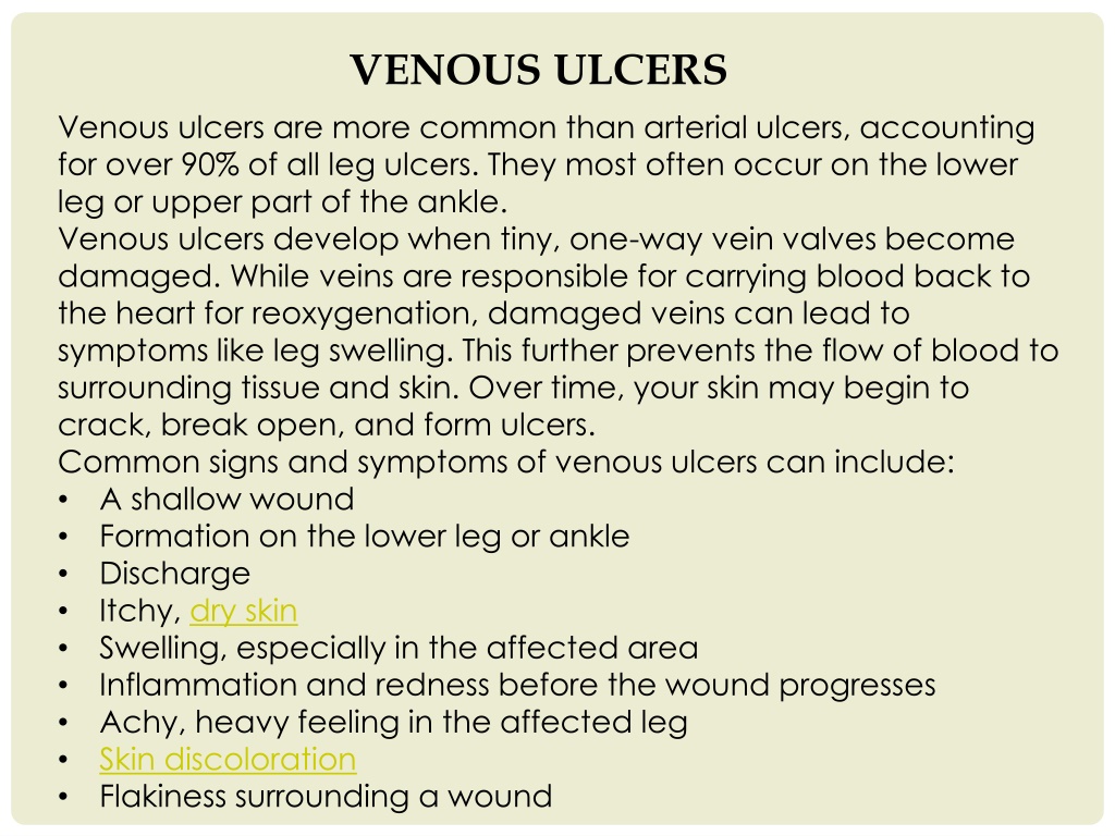 PPT - The Difference Between Venous and Arterial Ulcers PowerPoint ...