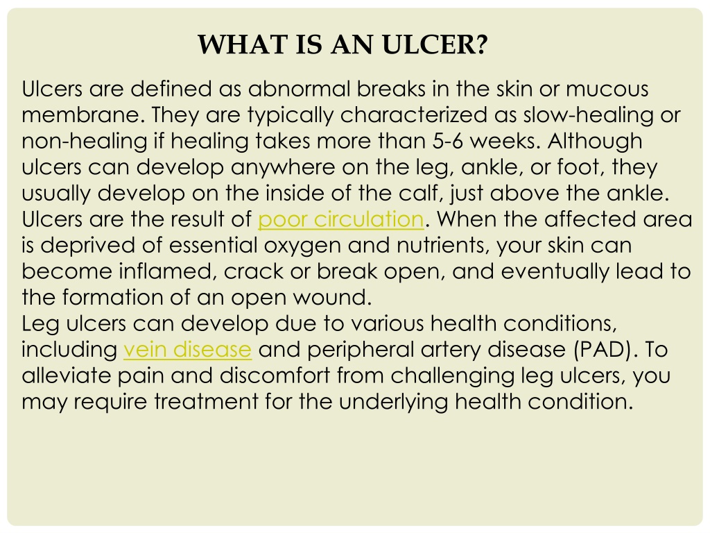 PPT - The Difference Between Venous And Arterial Ulcers PowerPoint ...