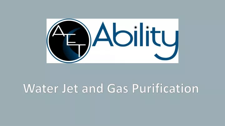 water jet and gas purification n.