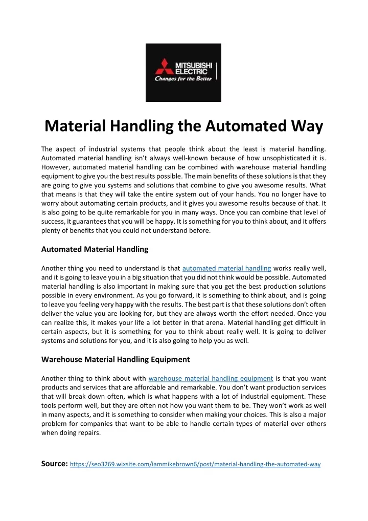 material handling the automated way n.
