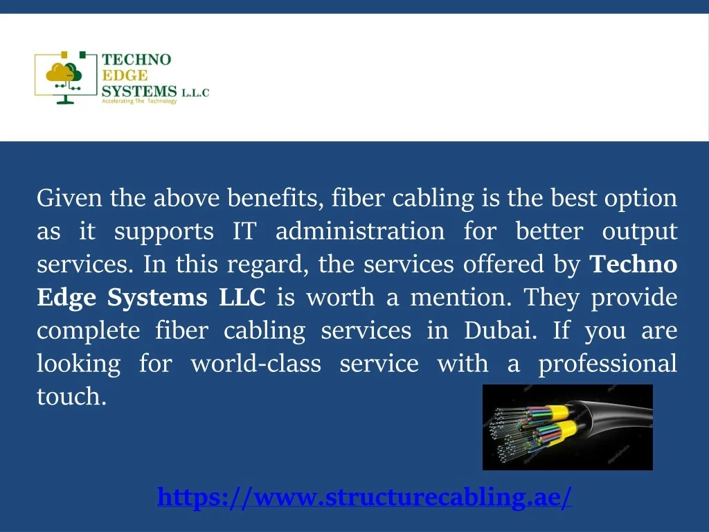 PPT - What are the Advantages of Fiber Optic Cabling in Dubai ...