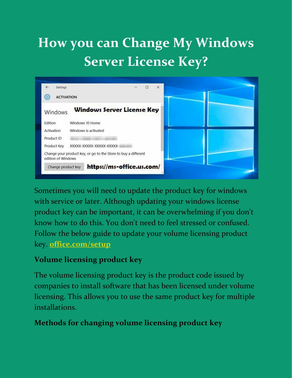 PPT - How you can Change My Windows Server License Key PowerPoint 