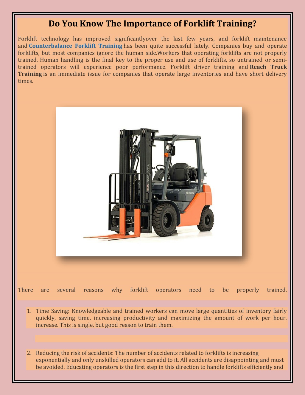 PPT - Do You Know The Importance Of Forklift Training? PowerPoint ...