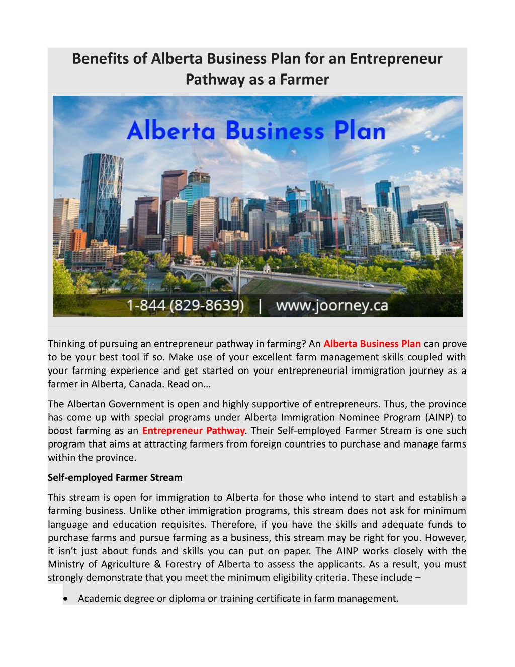 alberta government business plan