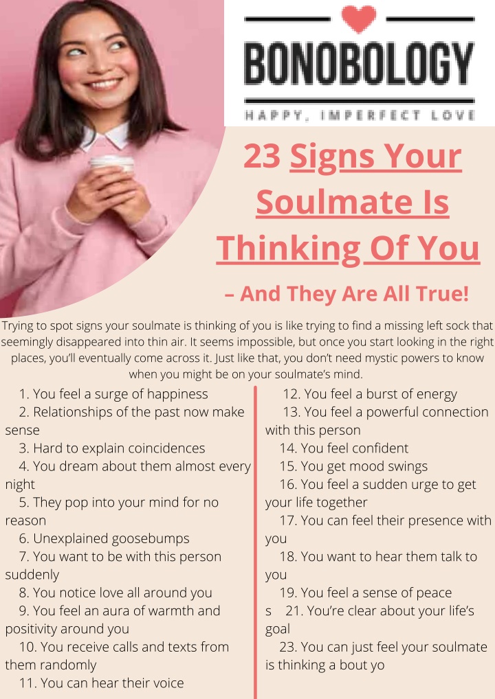 How To Tell If Your Soulmate Is Thinking Of You