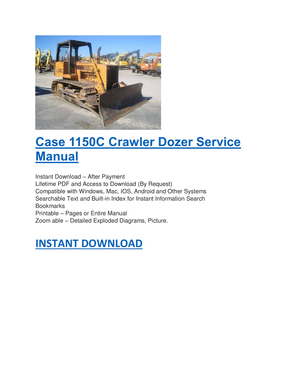 PPT - Case 1150C Crawler Dozer Service Manual PowerPoint Presentation ...