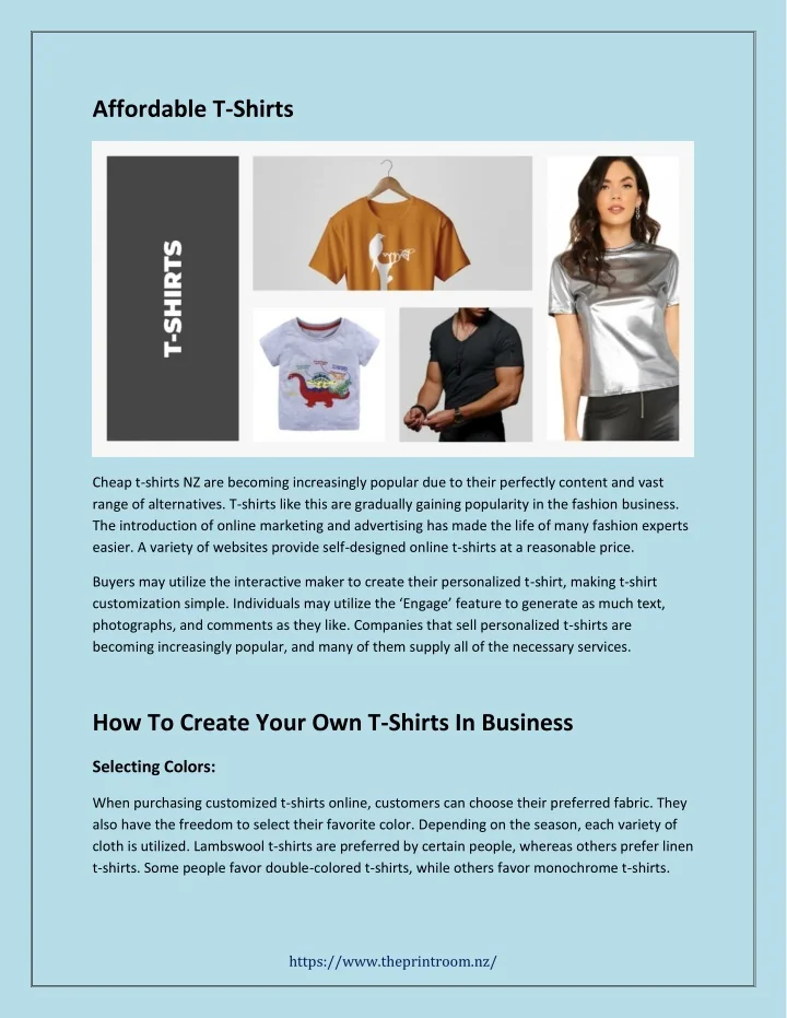 PPT Benefits of Cheap Tshirts NZ PowerPoint Presentation, free