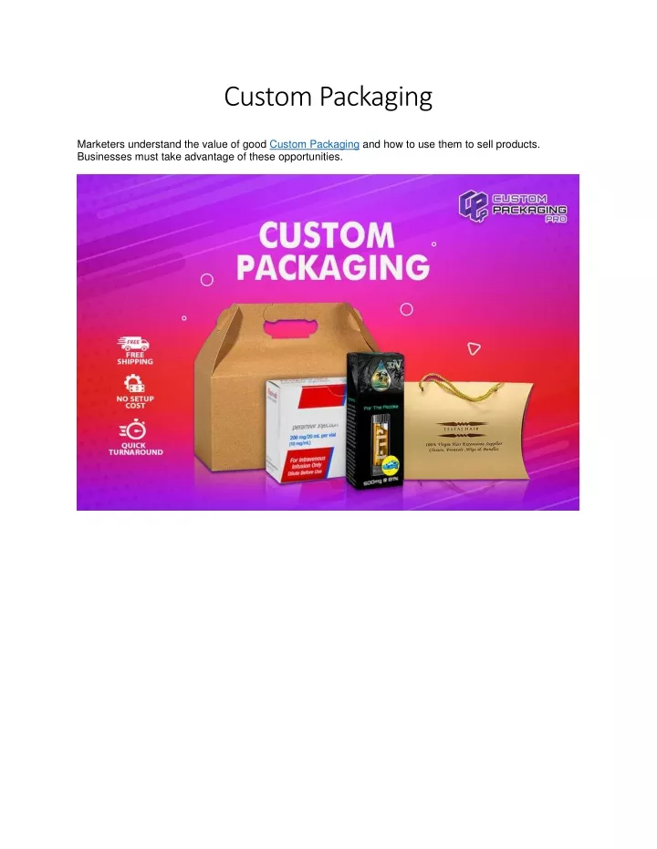 PPT - Custom Packaging PowerPoint Presentation, Free Download - ID:11060974