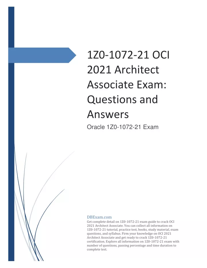 PPT - 1Z0-1072-21 OCI 2021 Architect Associate Exam: Questions and Sns-Brigh10