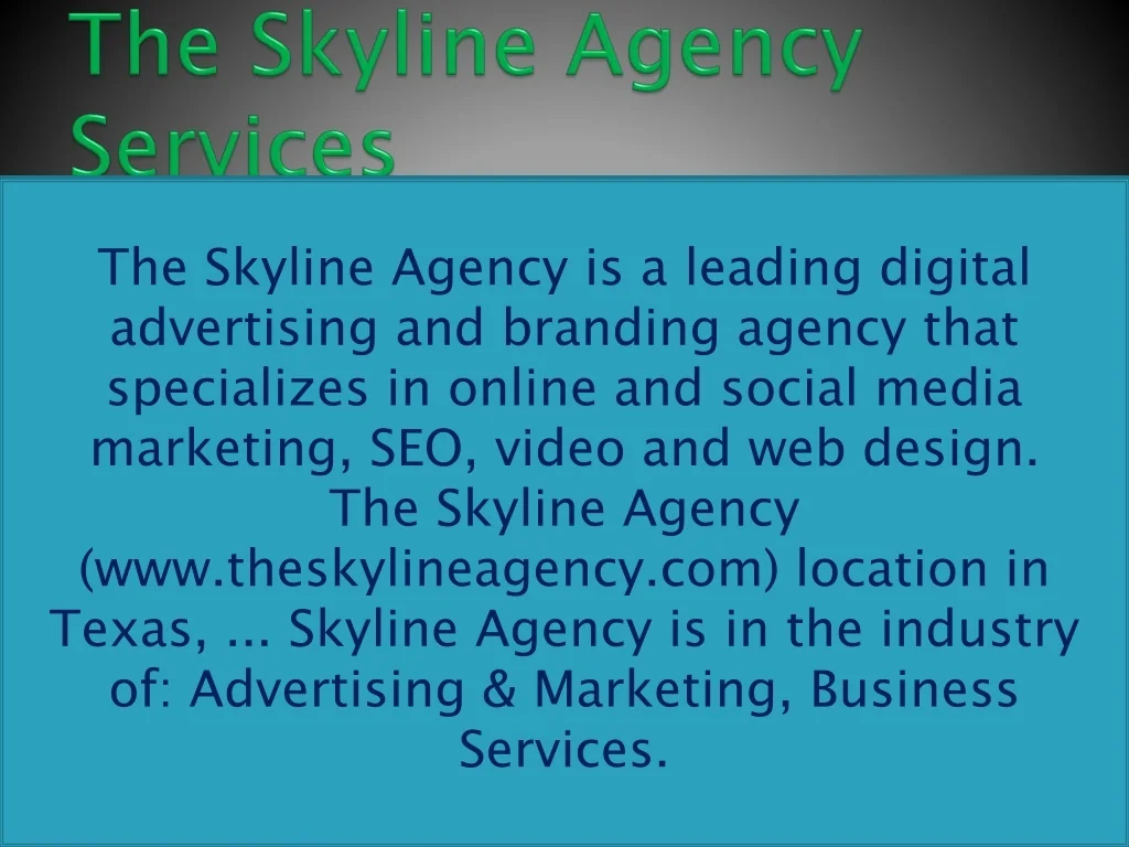 PPT - Top Business Advertising Agency Dallas TX PowerPoint Presentation