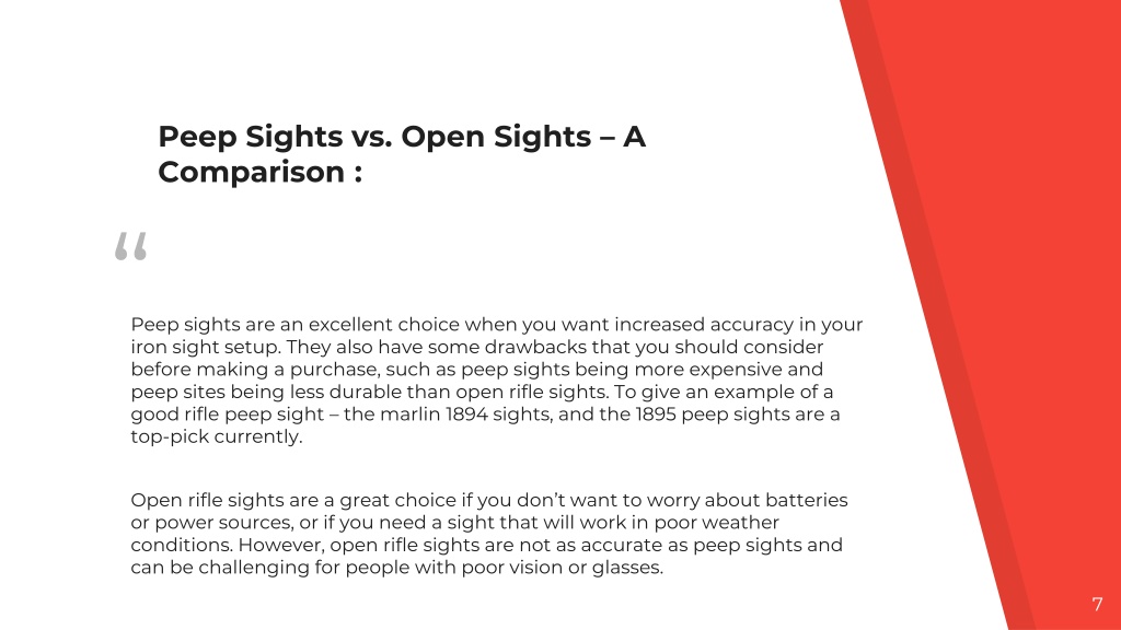 PPT Peep Sight vs. Open Sight Which Is Better? PowerPoint