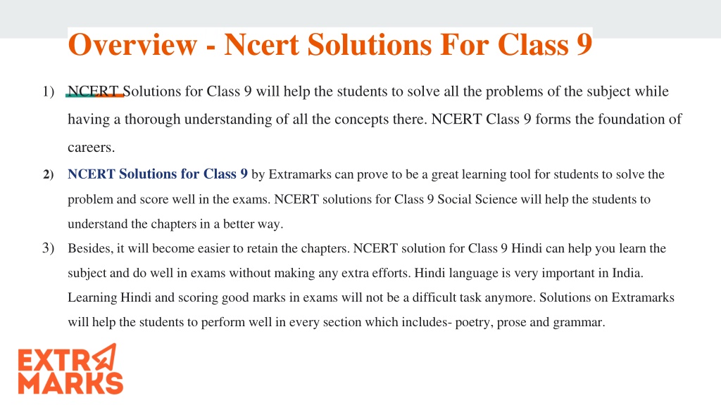 PPT - NCERT Solutions For Class 9 PowerPoint Presentation, Free ...