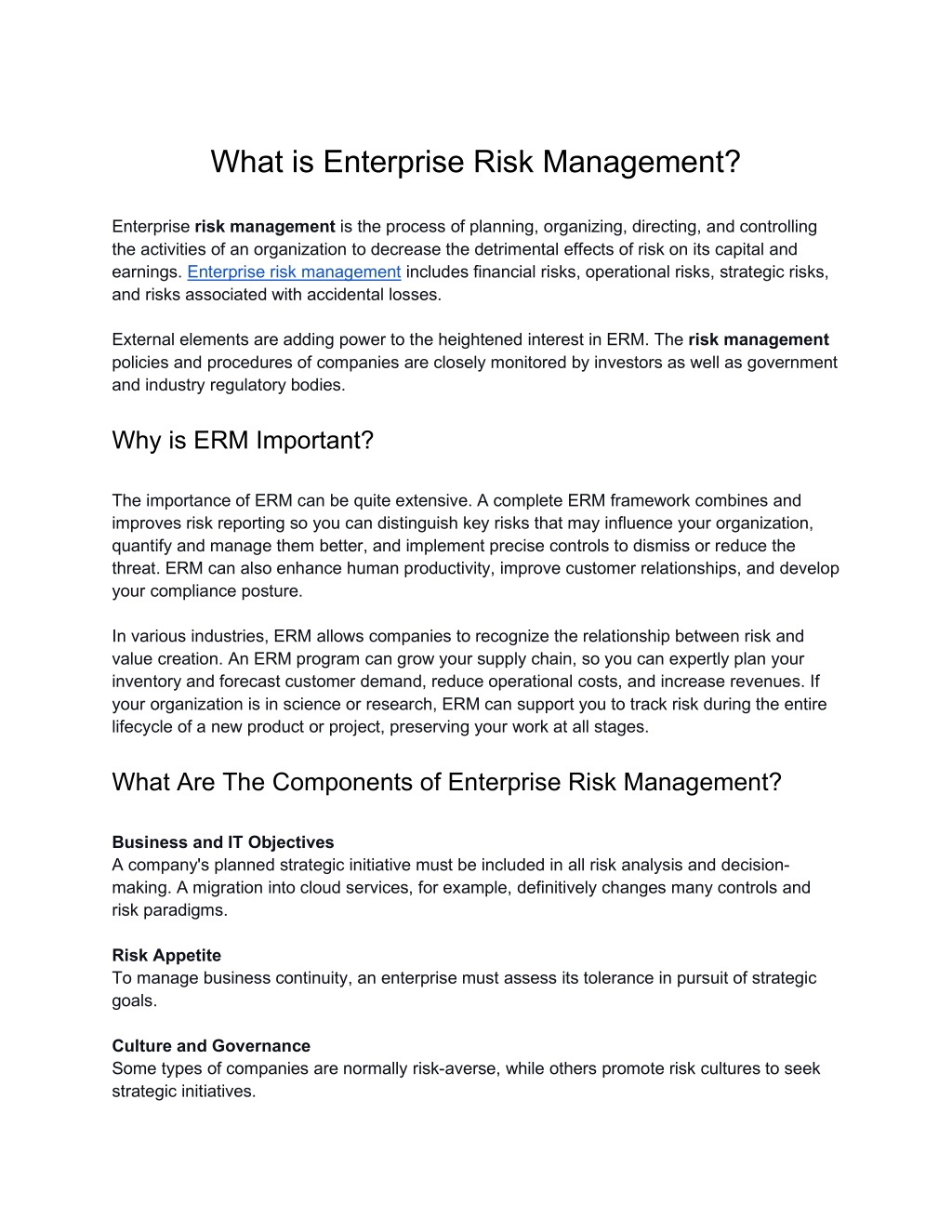 PPT - What-is-Enterprise-Risk-Management PowerPoint Presentation, Free ...