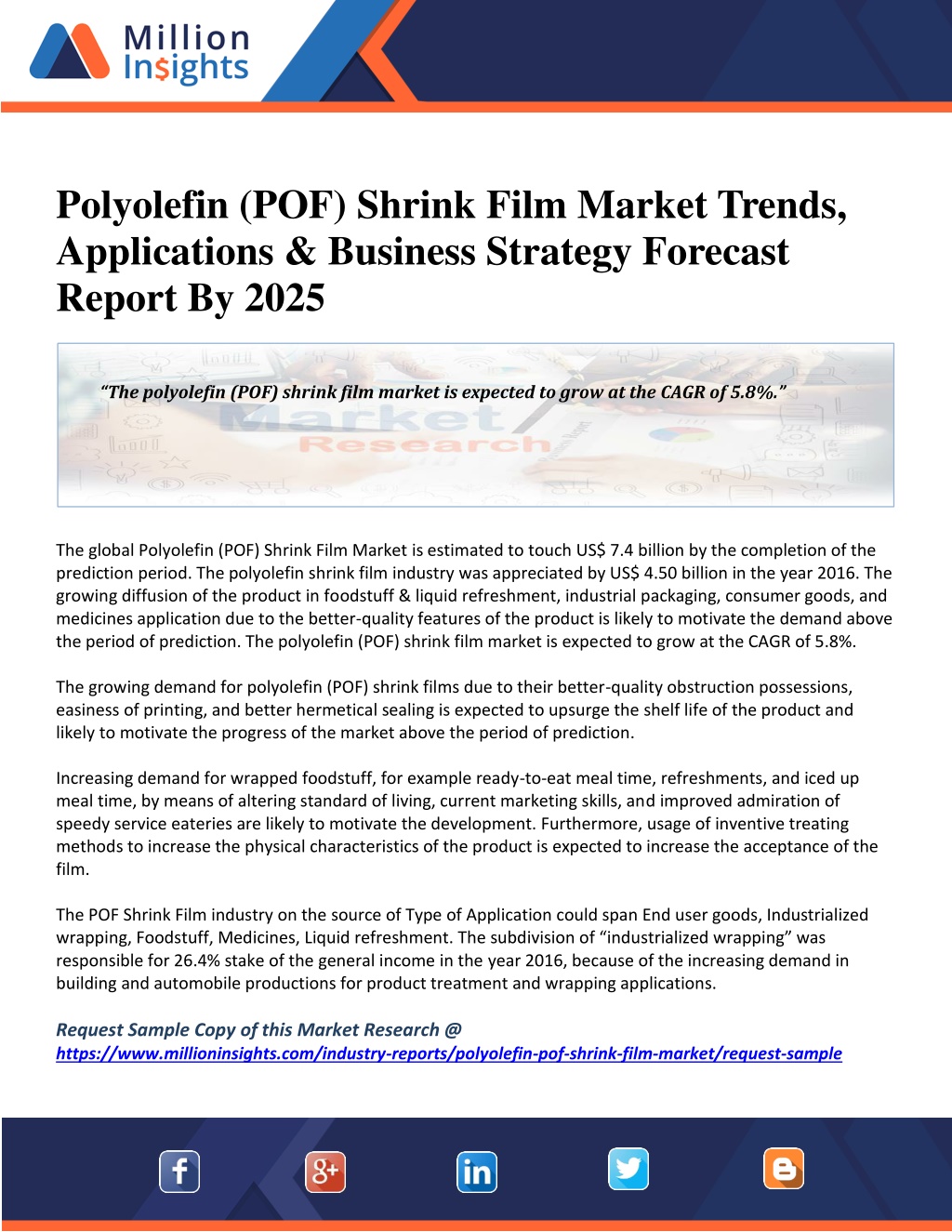 PPT Polyolefin (POF) Shrink Film Market Assessment and Growth