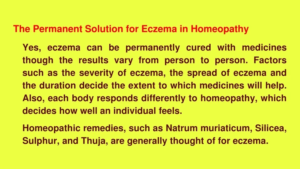 PPT Homeopathic Medicines for Eczema PowerPoint Presentation, free