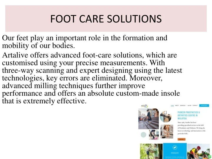 PPT FOOT CARE SOLUTIONS PowerPoint Presentation