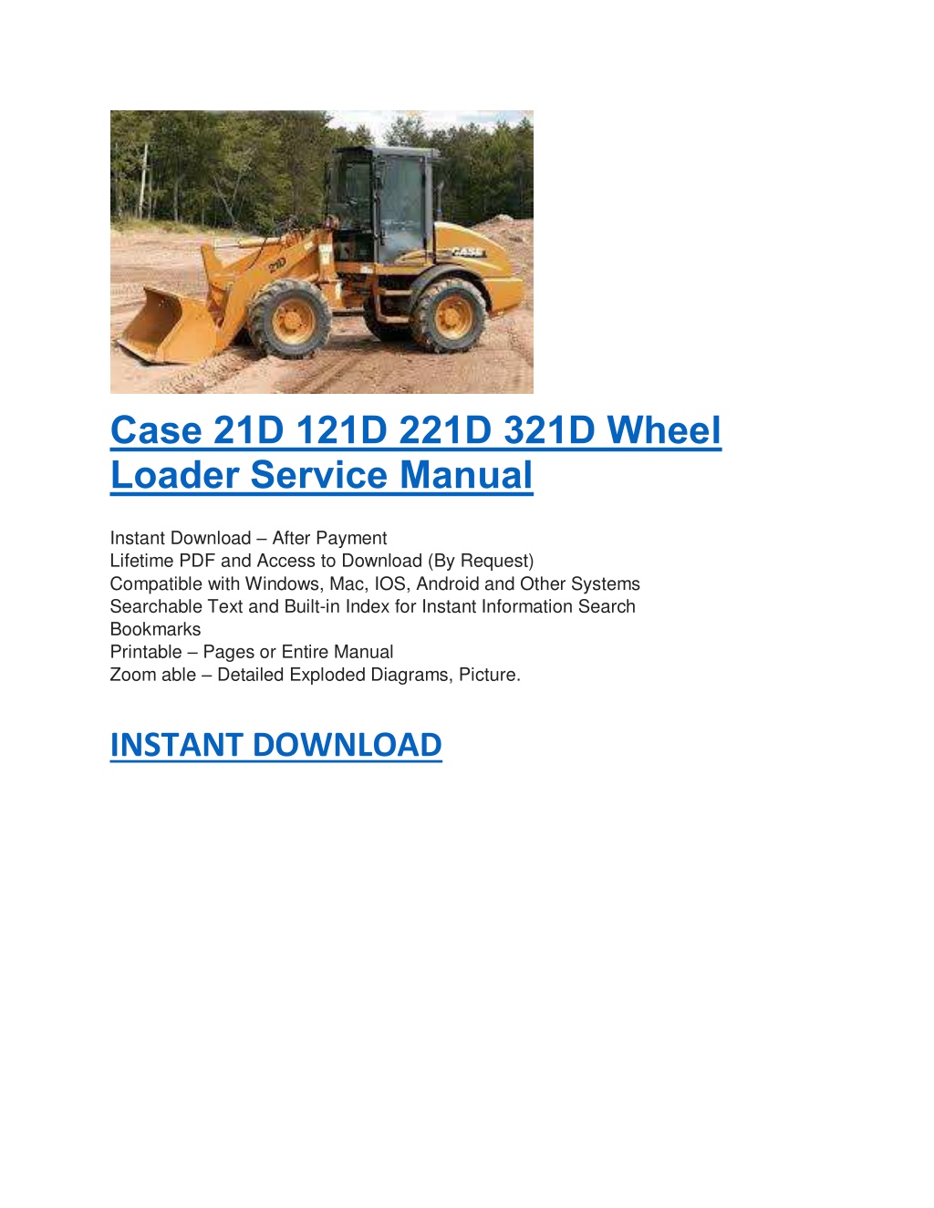 Ppt - Case 21d 121d 221d 321d Wheel Loader Service Manual Powerpoint 