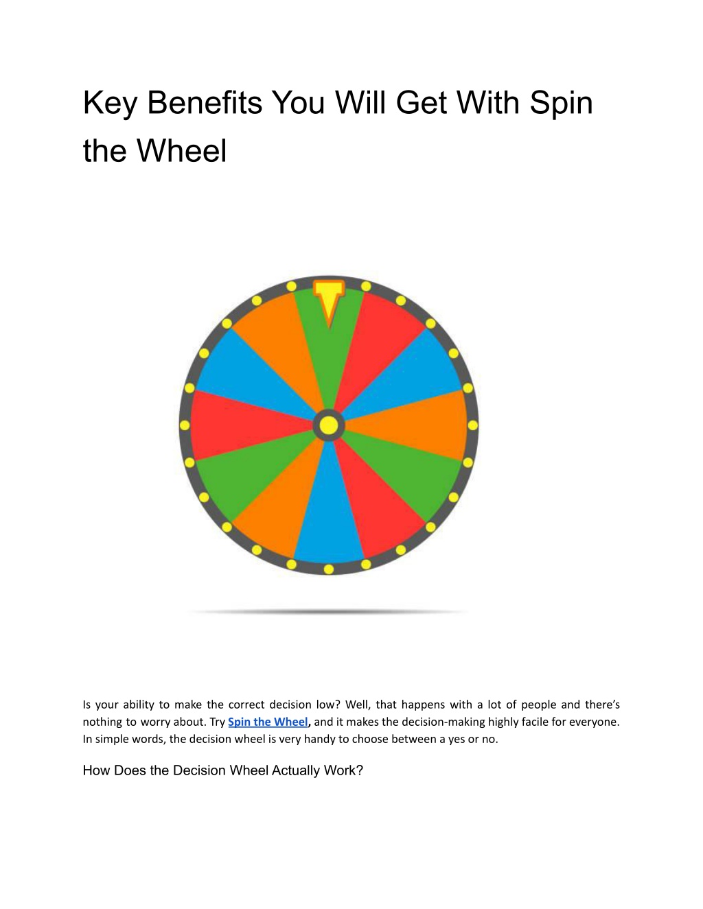 Wheel Of Decision