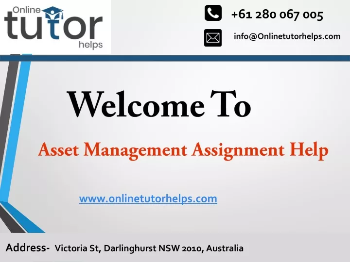 asset management assignment