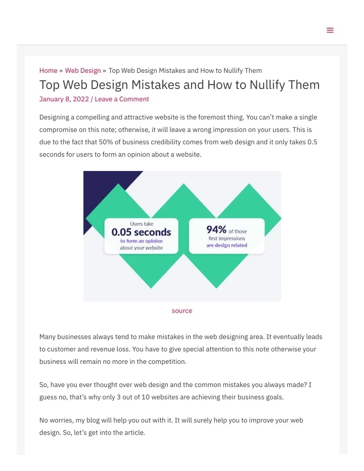 PPT - Top Web Design Mistakes and How to Nullify Them PowerPoint ...