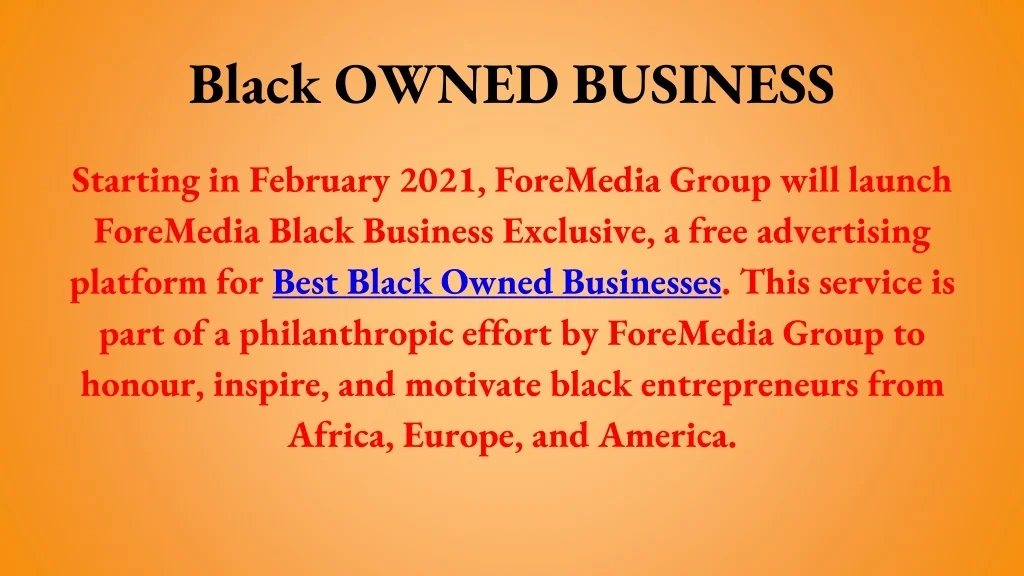 PPT Best Black Owned Businesses PowerPoint Presentation, free