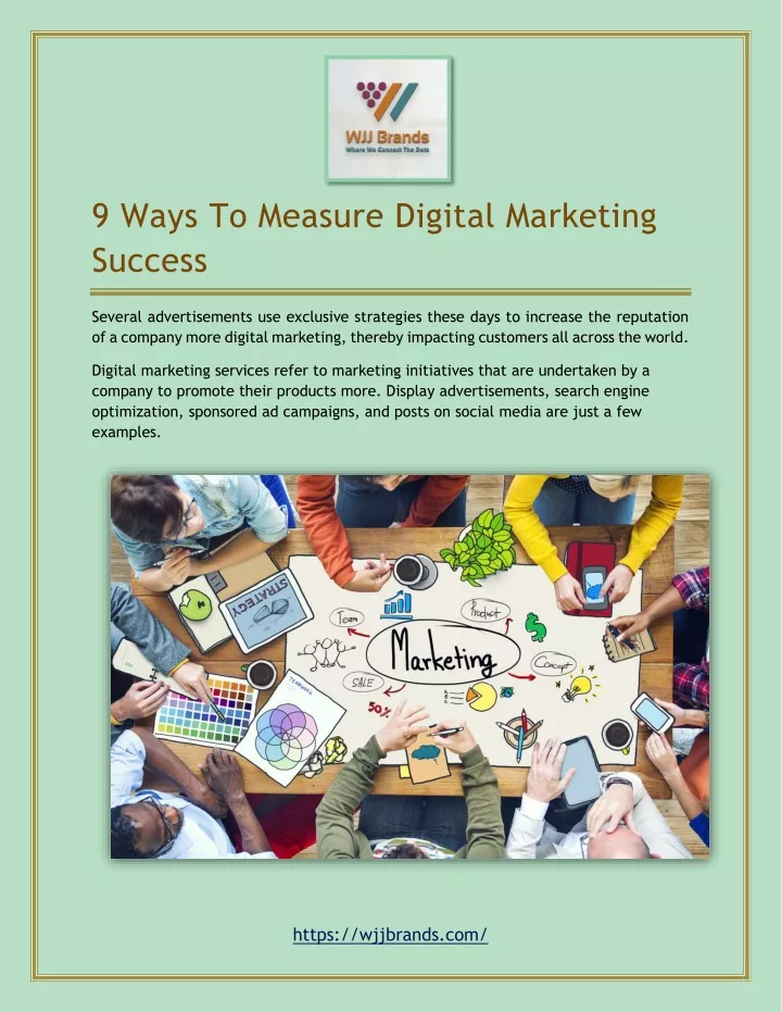 PPT   9 Ways To Measure Digital Marketing Success PowerPoint