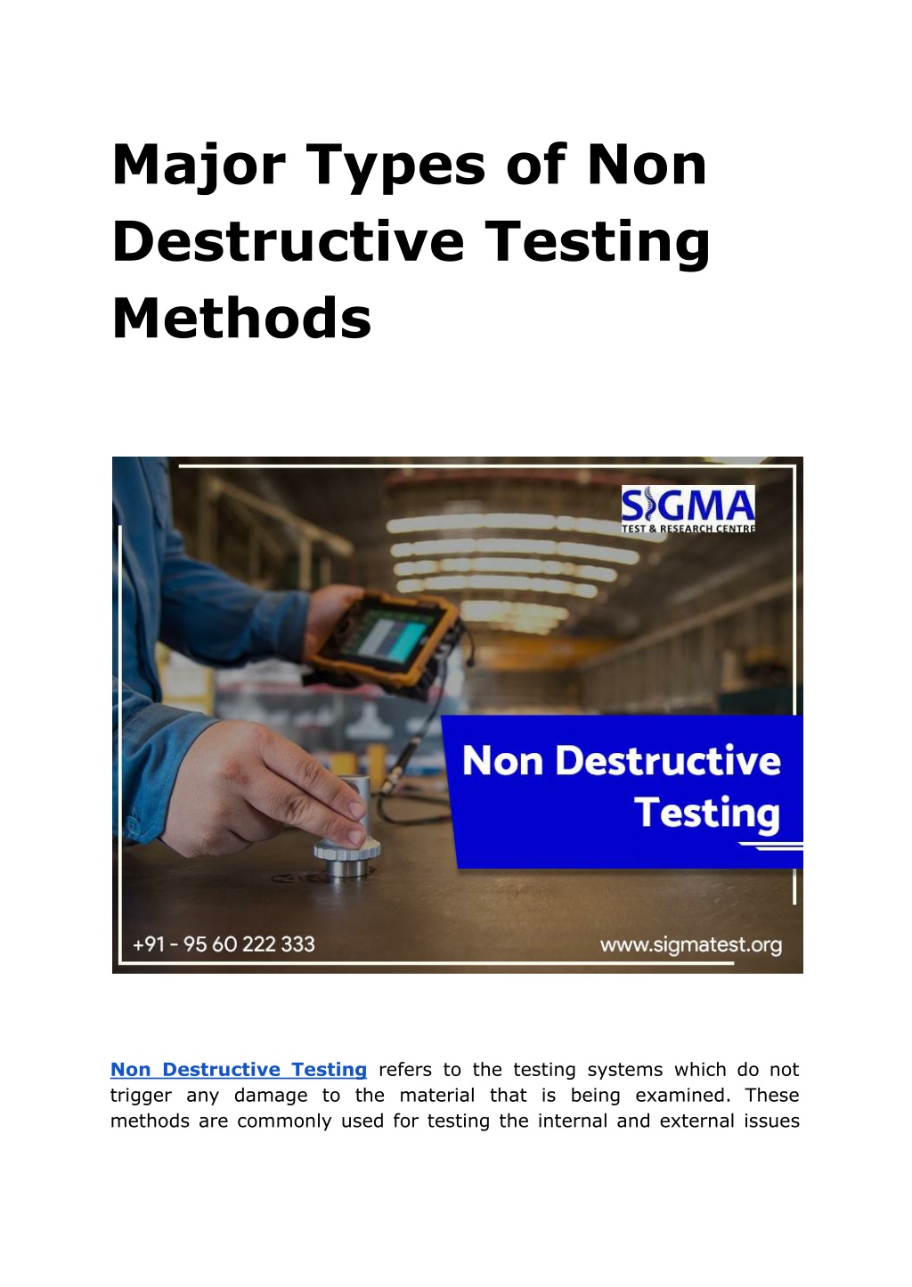 Ppt Non Destructive Testing Powerpoint Presentation Free Download Id 11072607