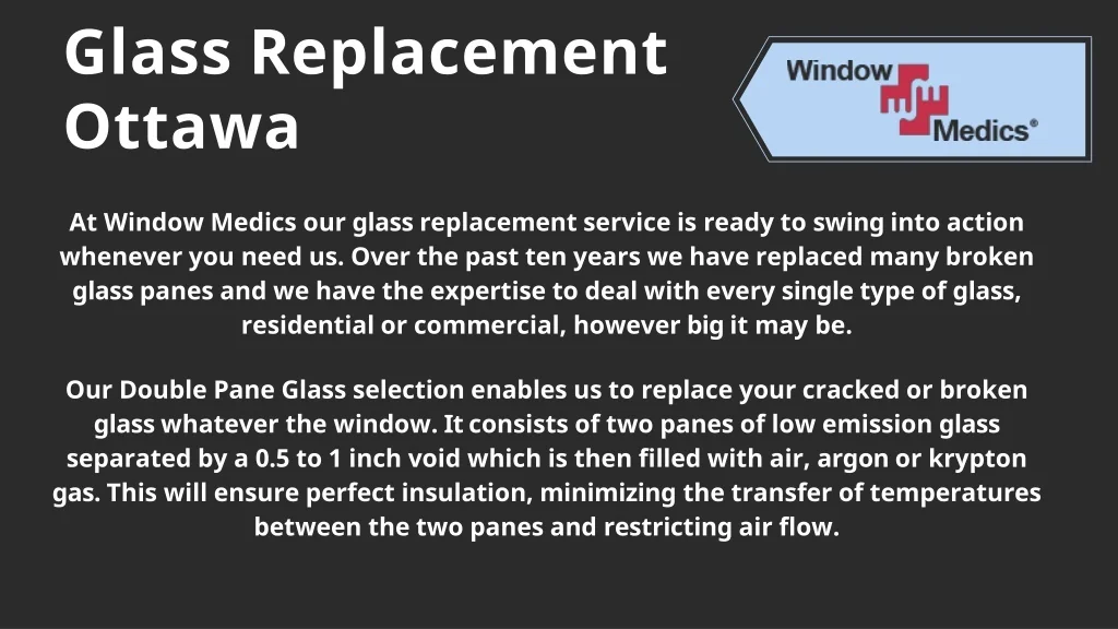 PPT Glass Repair OttawaOttawa Window Medics ppt PowerPoint