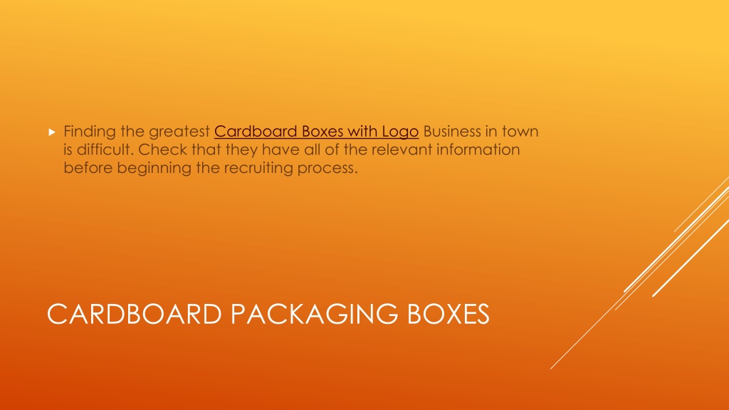 PPT - Cardboard Boxes with Logo PowerPoint Presentation, free download ...