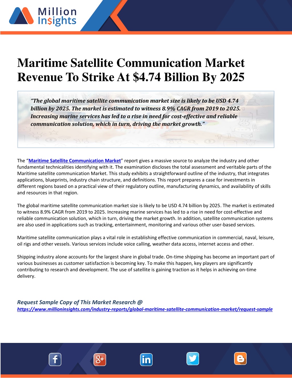 PPT - Maritime Satellite Communication Market Revenue To Strike At $4. ...