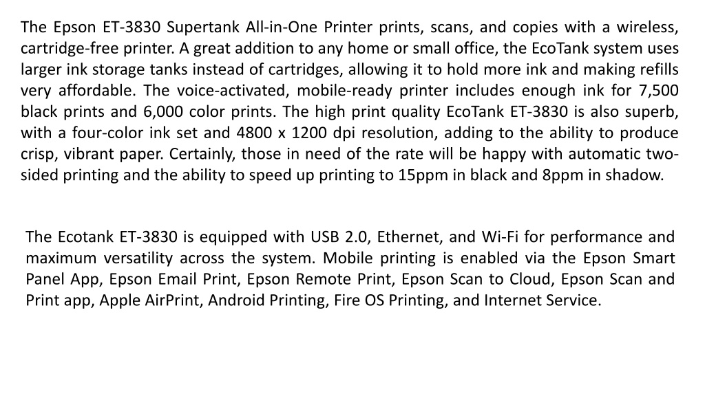 Ppt Download Epson Et 3830 Driver Epson Et 3830 Printer Support Care Powerpoint Presentation 7508