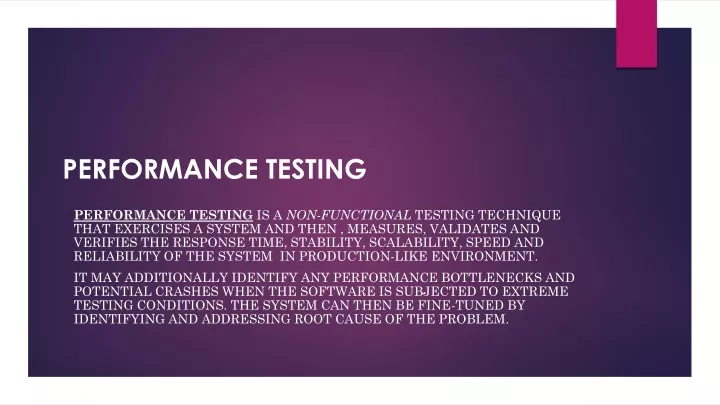 performance testing ppt presentation free download