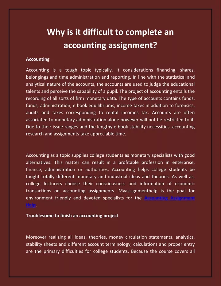 ppt-why-is-it-difficult-to-complete-an-accounting-assignment