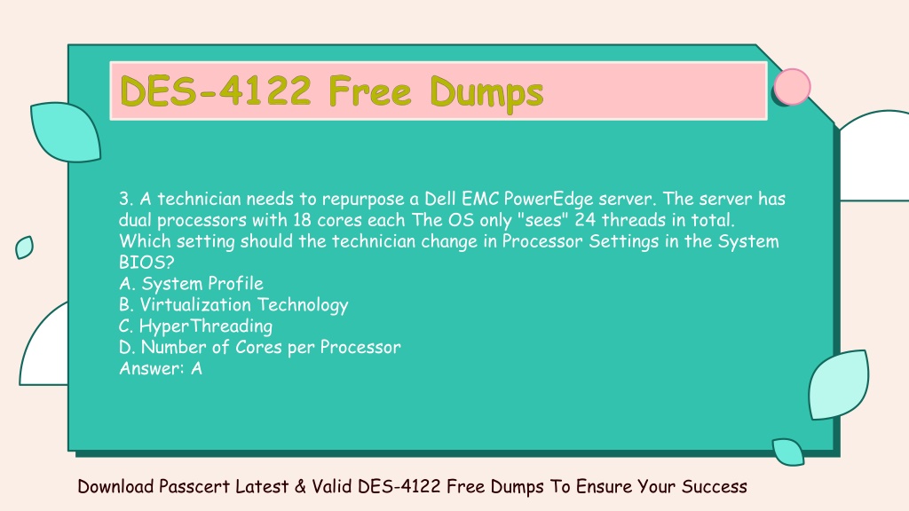 PPT - DELL EMC PowerEdge DES-4122 Dumps PowerPoint Presentation, free Sns-Brigh10