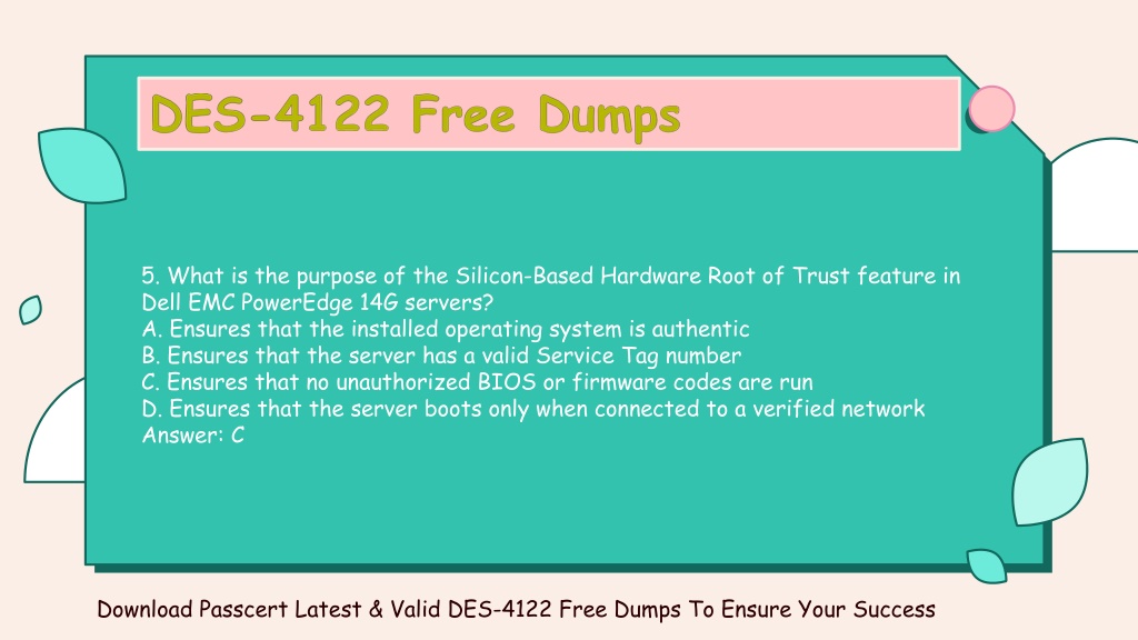 DES-4122 Dumps Free