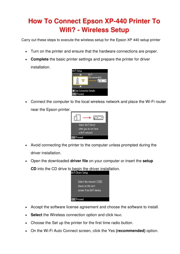 PPT How To Connect Epson XP440 Printer To Wifi? Wireless