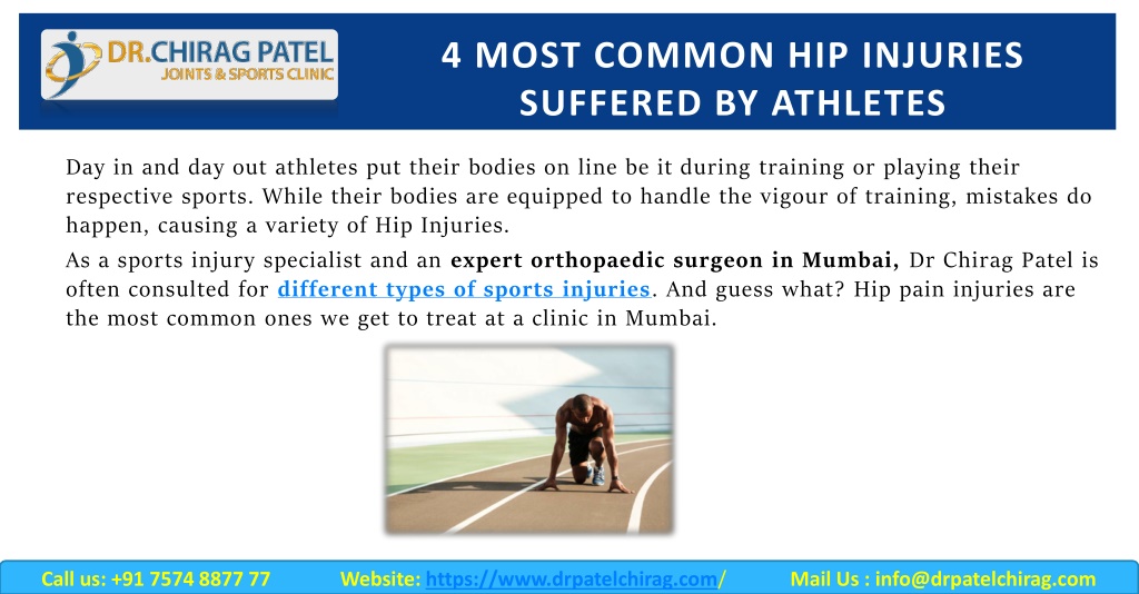 PPT - 4 Most Common Hip Injuries Suffered By Athletes | Dr. Chirag ...